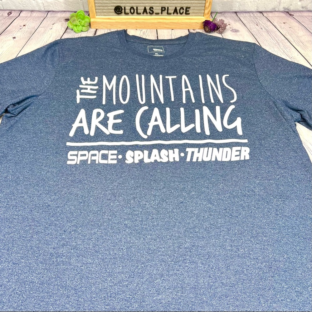 The Mountains Are Calling-Space-Splash-Thunder Short Sleeve Tee